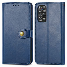 Coque Portefeuille Livre Cuir Etui Clapet S05D pour Xiaomi Redmi Note 11 Pro 5G Bleu