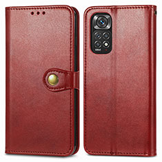 Coque Portefeuille Livre Cuir Etui Clapet S05D pour Xiaomi Redmi Note 11 Pro 5G Rouge