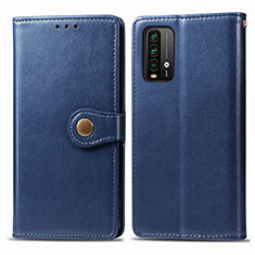 Coque Portefeuille Livre Cuir Etui Clapet S05D pour Xiaomi Redmi Note 9 4G Bleu