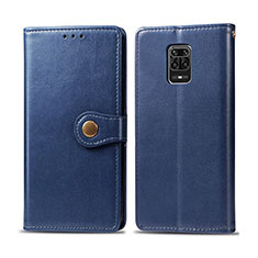 Coque Portefeuille Livre Cuir Etui Clapet S05D pour Xiaomi Redmi Note 9 Pro Max Bleu