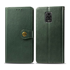 Coque Portefeuille Livre Cuir Etui Clapet S05D pour Xiaomi Redmi Note 9S Vert