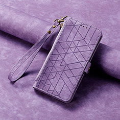 Coque Portefeuille Livre Cuir Etui Clapet S06D pour Apple iPhone 14 Plus Violet