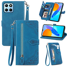 Coque Portefeuille Livre Cuir Etui Clapet S06D pour Huawei Honor 70 Lite 5G Bleu