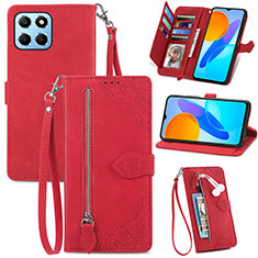 Coque Portefeuille Livre Cuir Etui Clapet S06D pour Huawei Honor 70 Lite 5G Rouge