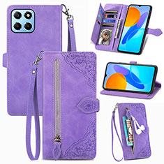 Coque Portefeuille Livre Cuir Etui Clapet S06D pour Huawei Honor 70 Lite 5G Violet