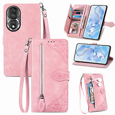 Coque Portefeuille Livre Cuir Etui Clapet S06D pour Huawei Honor 80 5G Rose