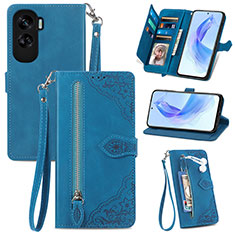 Coque Portefeuille Livre Cuir Etui Clapet S06D pour Huawei Honor 90 Lite 5G Bleu