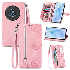 Coque Portefeuille Livre Cuir Etui Clapet S06D pour Huawei Honor Magic5 5G Rose