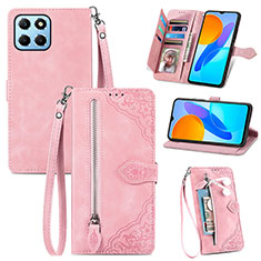 Coque Portefeuille Livre Cuir Etui Clapet S06D pour Huawei Honor X6 5G Rose