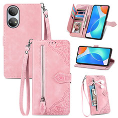 Coque Portefeuille Livre Cuir Etui Clapet S06D pour Huawei Honor X7 Rose