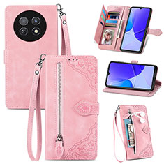 Coque Portefeuille Livre Cuir Etui Clapet S06D pour Huawei Nova Y91 Rose