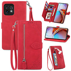 Coque Portefeuille Livre Cuir Etui Clapet S06D pour Motorola Moto Edge Plus (2023) 5G Rouge