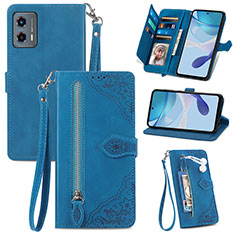 Coque Portefeuille Livre Cuir Etui Clapet S06D pour Motorola Moto G 5G (2023) Bleu