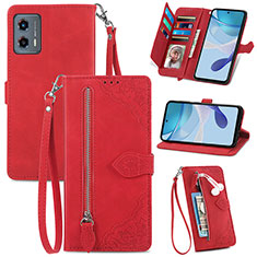 Coque Portefeuille Livre Cuir Etui Clapet S06D pour Motorola Moto G 5G (2023) Rouge