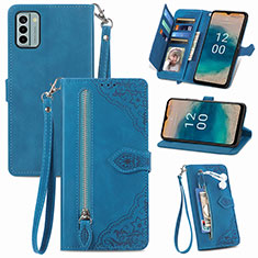 Coque Portefeuille Livre Cuir Etui Clapet S06D pour Nokia G22 Bleu