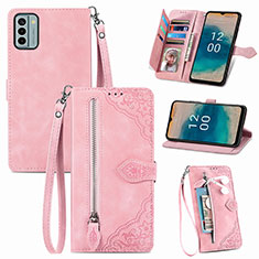 Coque Portefeuille Livre Cuir Etui Clapet S06D pour Nokia G22 Rose