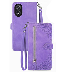 Coque Portefeuille Livre Cuir Etui Clapet S06D pour Oppo A18 Violet