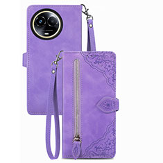 Coque Portefeuille Livre Cuir Etui Clapet S06D pour Realme 11 5G Violet