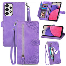 Coque Portefeuille Livre Cuir Etui Clapet S06D pour Samsung Galaxy A33 5G Violet