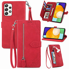 Coque Portefeuille Livre Cuir Etui Clapet S06D pour Samsung Galaxy A72 4G Rouge