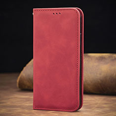 Coque Portefeuille Livre Cuir Etui Clapet S06D pour Samsung Galaxy F62 5G Rouge