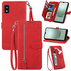 Coque Portefeuille Livre Cuir Etui Clapet S06D pour Sharp Aquos wish3 Rouge