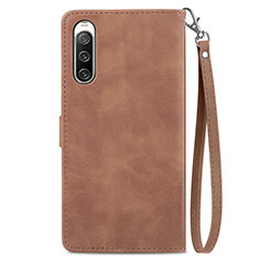 Coque Portefeuille Livre Cuir Etui Clapet S06D pour Sony Xperia 10 IV Marron