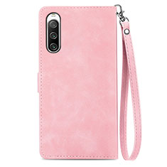 Coque Portefeuille Livre Cuir Etui Clapet S06D pour Sony Xperia 10 IV Rose