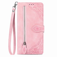 Coque Portefeuille Livre Cuir Etui Clapet S06D pour Vivo Y35 4G Rose