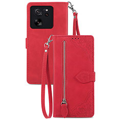 Coque Portefeuille Livre Cuir Etui Clapet S06D pour Xiaomi Mi 13T Pro 5G Rouge