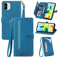 Coque Portefeuille Livre Cuir Etui Clapet S06D pour Xiaomi Poco C51 Bleu