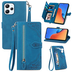 Coque Portefeuille Livre Cuir Etui Clapet S06D pour Xiaomi Redmi 12 4G Bleu