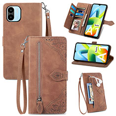 Coque Portefeuille Livre Cuir Etui Clapet S06D pour Xiaomi Redmi A2 Marron