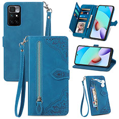 Coque Portefeuille Livre Cuir Etui Clapet S06D pour Xiaomi Redmi Note 11T 5G Bleu