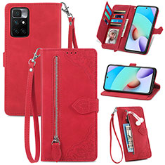 Coque Portefeuille Livre Cuir Etui Clapet S06D pour Xiaomi Redmi Note 11T 5G Rouge