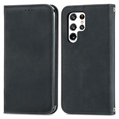 Coque Portefeuille Livre Cuir Etui Clapet S07D pour Samsung Galaxy S22 Ultra 5G Noir