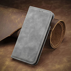 Coque Portefeuille Livre Cuir Etui Clapet S08D pour Google Pixel 6 5G Gris