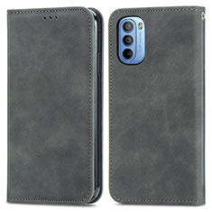 Coque Portefeuille Livre Cuir Etui Clapet S08D pour Motorola Moto G31 Gris