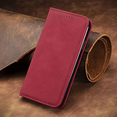 Coque Portefeuille Livre Cuir Etui Clapet S08D pour Oppo A17K Rouge