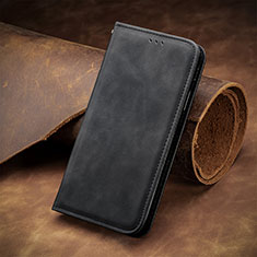 Coque Portefeuille Livre Cuir Etui Clapet S08D pour Sharp Aquos R8 Noir