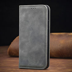 Coque Portefeuille Livre Cuir Etui Clapet S08D pour Xiaomi Poco M5S Gris