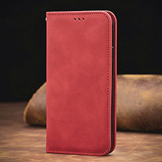 Coque Portefeuille Livre Cuir Etui Clapet S08D pour Xiaomi Redmi 9T 4G Rouge