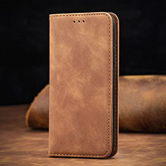 Coque Portefeuille Livre Cuir Etui Clapet S08D pour Xiaomi Redmi K40 Pro 5G Marron