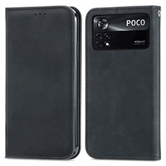 Coque Portefeuille Livre Cuir Etui Clapet S08D pour Xiaomi Redmi Note 11E Pro 5G Noir