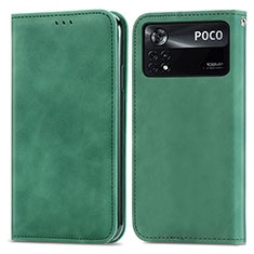 Coque Portefeuille Livre Cuir Etui Clapet S08D pour Xiaomi Redmi Note 11E Pro 5G Vert