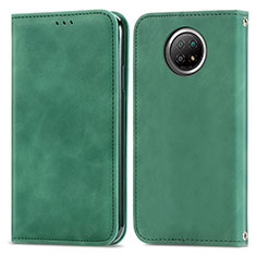 Coque Portefeuille Livre Cuir Etui Clapet S08D pour Xiaomi Redmi Note 9 5G Vert