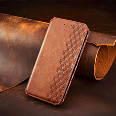 Coque Portefeuille Livre Cuir Etui Clapet S09D pour Motorola Moto G53 5G Marron