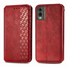 Coque Portefeuille Livre Cuir Etui Clapet S09D pour Nokia C32 Rouge