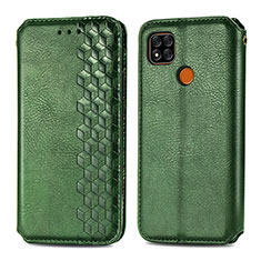 Coque Portefeuille Livre Cuir Etui Clapet S09D pour Xiaomi Redmi 10A 4G Vert