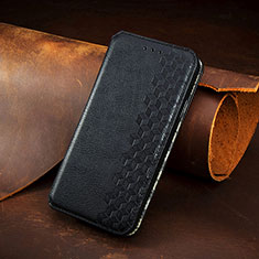 Coque Portefeuille Livre Cuir Etui Clapet S09D pour Xiaomi Redmi 9 Prime India Noir